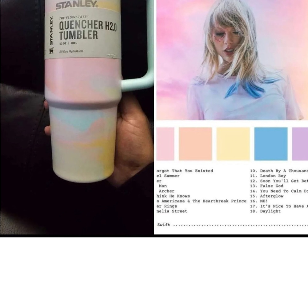 Stanley 40oz Warm Serene Brushstroke, Taylor swift lover album colors